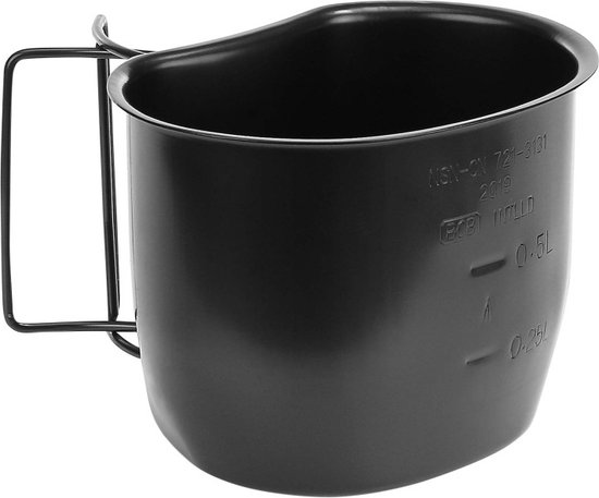 Foto: Bcb crusader canteen cup black rvs 750ml