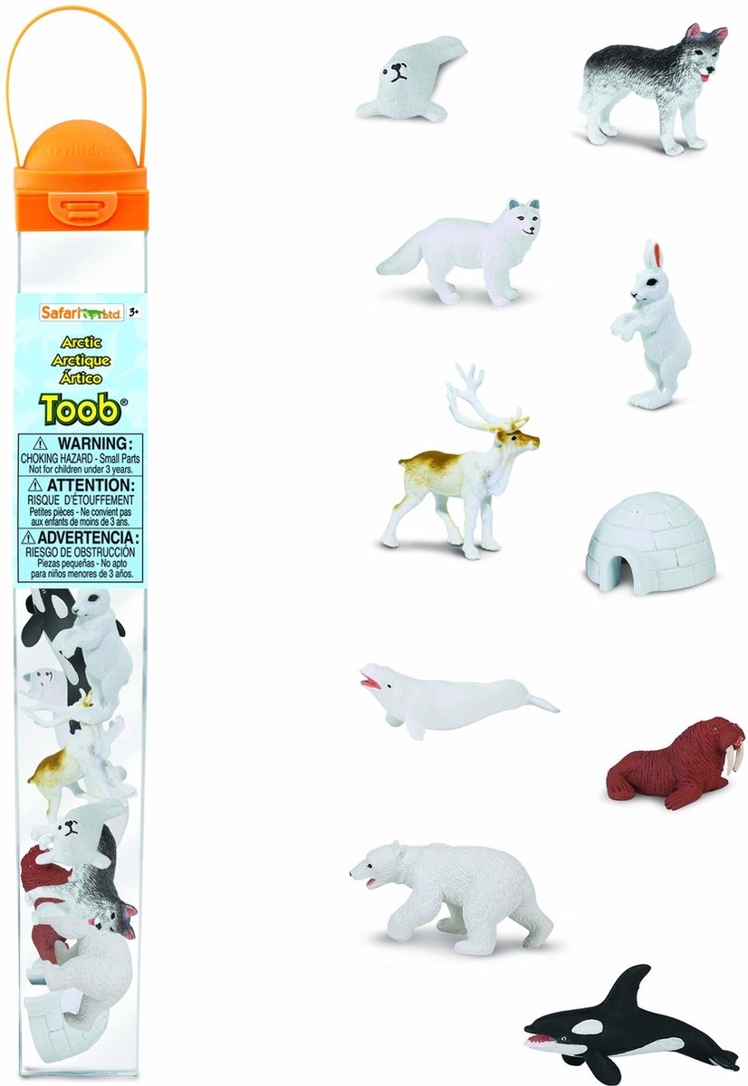 Safari Speelset Arctic Toob Junior Wit 10-delig