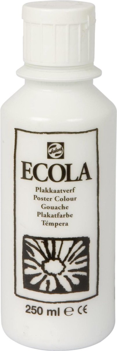 Ecola plakkaatverf 100 Wit 250ML