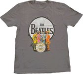 The Beatles - Sgt Pepper & Drum Heren T-shirt - L - Grijs