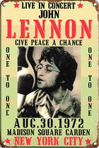 Signs-USA - Concert Sign - metaal - John Lennon - New York City - 30 x 40 cm