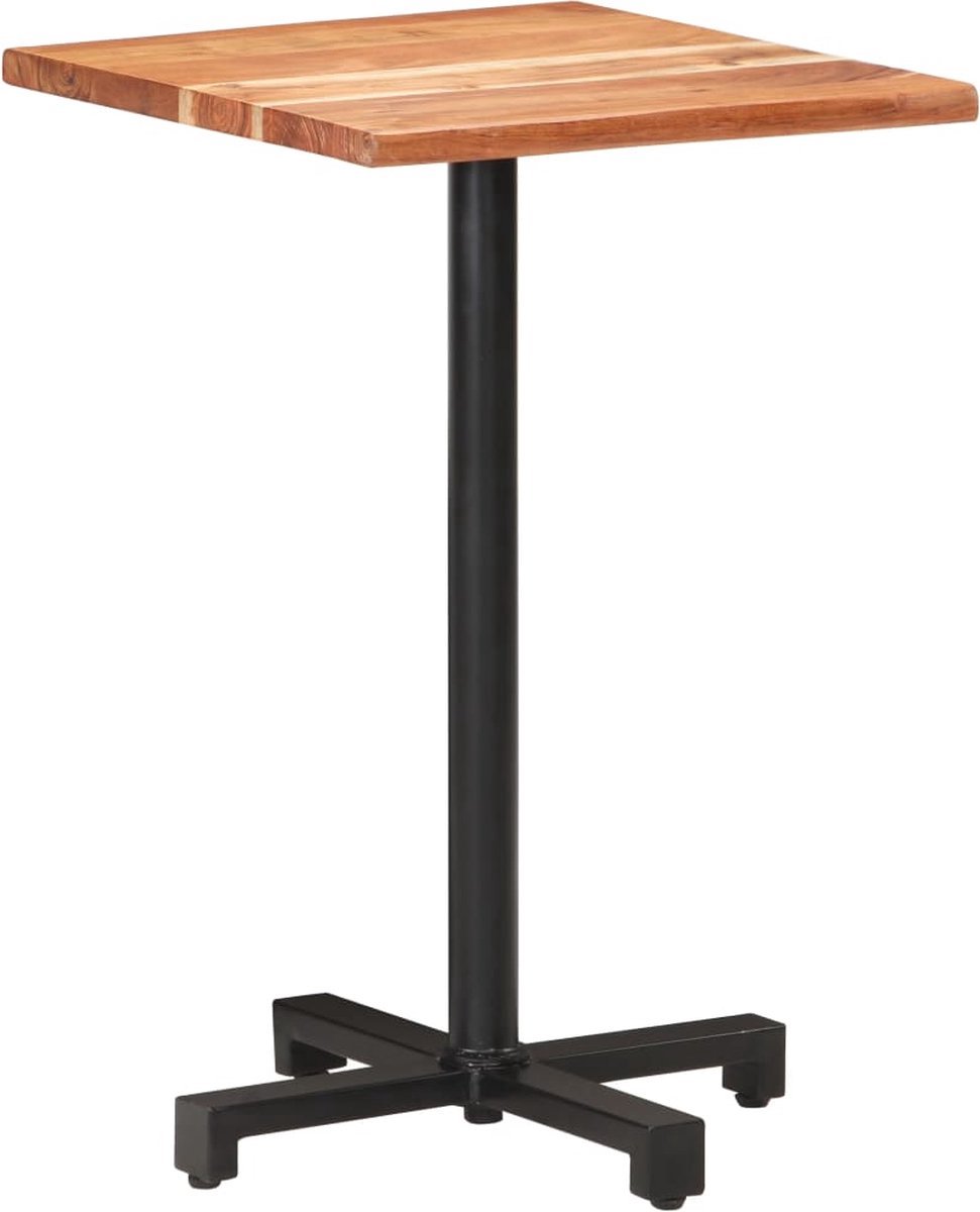 Bistrotafel inklapbaar 100x54x71 cm massief acaciahout en staal kopen