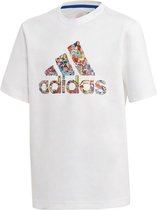 adidas Performance B Art Tee T-shirt Kinderen wit 7/8 jaar