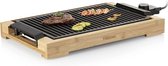 Tristar BP-2785 Tafelgrill-Elektrische BBQ Zwart/Bamboe