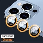 Iphone 11 Pro Max - 12 Pro - Neon - Oranje - Lens beschermer - Telefoon accessoires - Trend - Trend 2022 - Lens protector - Iphone protector