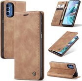 Motorola Moto G41 hoesje - Wallet Case - Bruin - Caseme