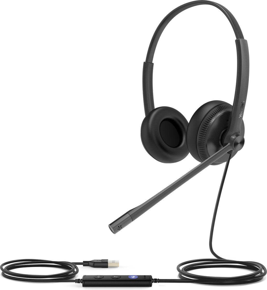 Yealink UH34 Dual Teams Headset Bedraad Hoofdband Kantoor/callcenter USB Type-A Zwart