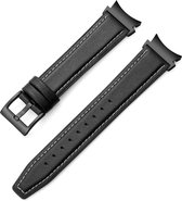 Fungus - Smartwatch bandje - Geschikt voor Samsung Galaxy Watch 6 (incl. Classic), Watch 5 (incl. Pro), Watch 4, Watch 3 41mm, Active 2 - Horloge 20mm - Siliconen - Chique - Zwart