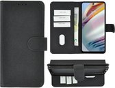 Motorola Moto G60/ G40 Hoesje - Bookcase - Pu Leder Wallet Book Case Zwart Cover