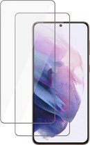 Screenprotector geschikt voor Samsung Galaxy S21 Plus - Tempered Glass Screen Protector - 2 Stuks
