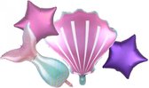 folie ballonnen Zeemeermin helium 4 stuks