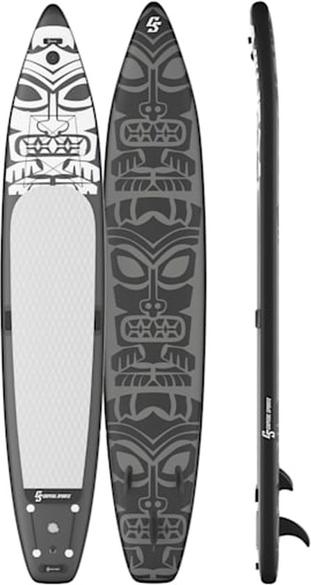 CAPITAL SPORTS Mamao SUP boardset 427 - Paddle board - Touring Board - SUP Board - opblaasbaar paddleboard - verstelbare peddel - 4 handgrepen - EVA Pad / PVC - Reparatiekit