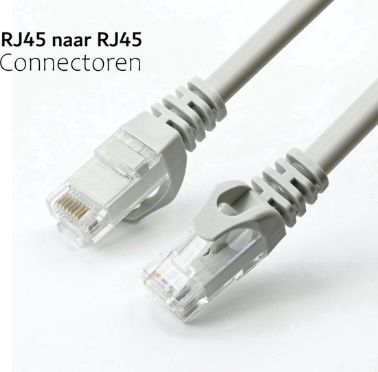Omvendt Mantle stang Internetkabel 3 meter - CAT6 UTP kabel RJ45 - Grijs | bol.com