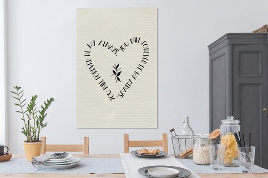Canvas schilderij 90x140 cm - Wanddecoratie You will forever be my always - Verliefd - Quotes - Relatie - Spreuken - Muurdecoratie woonkamer - Slaapkamer decoratie - Kamer accessoires - Schilderijen