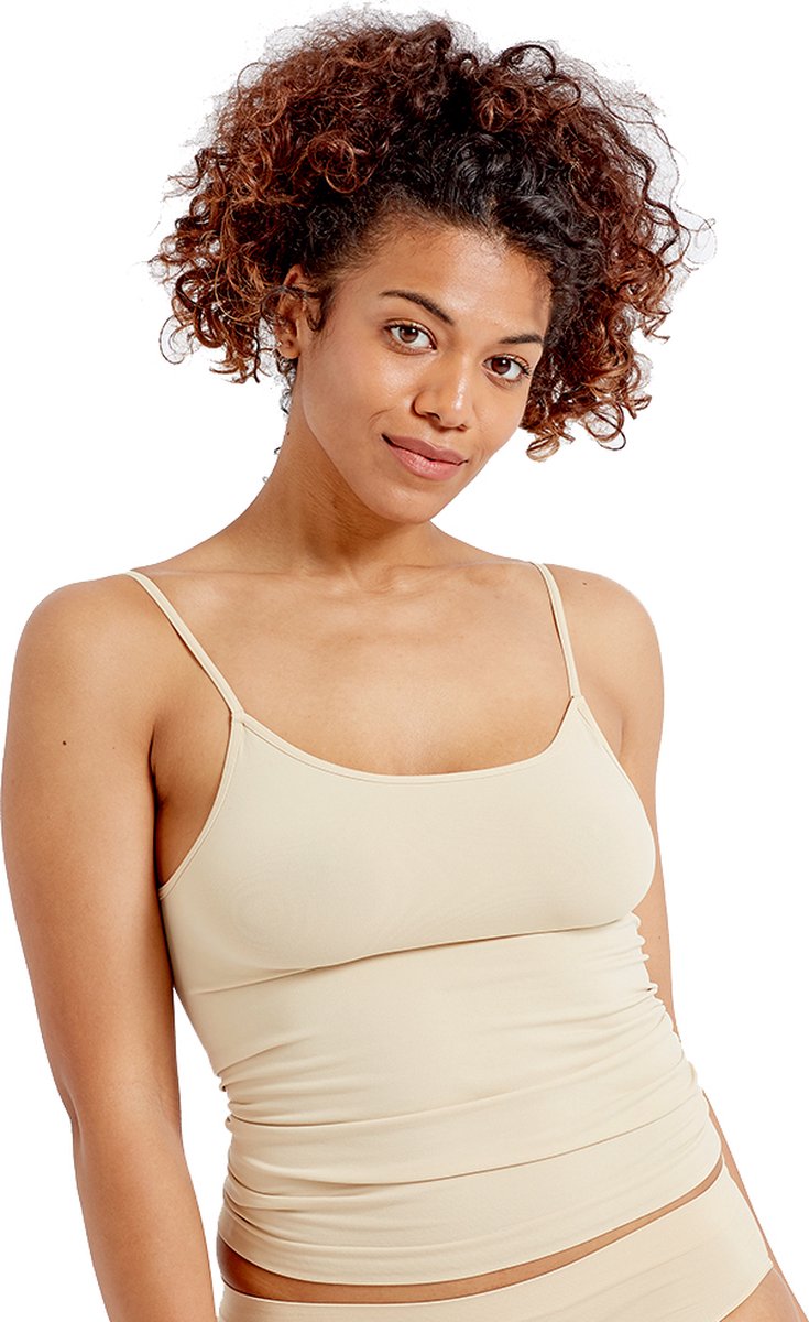 Pretty Polly Topje - Eco-Wear - Naadloze - Cami - Vest - S/M - Nude