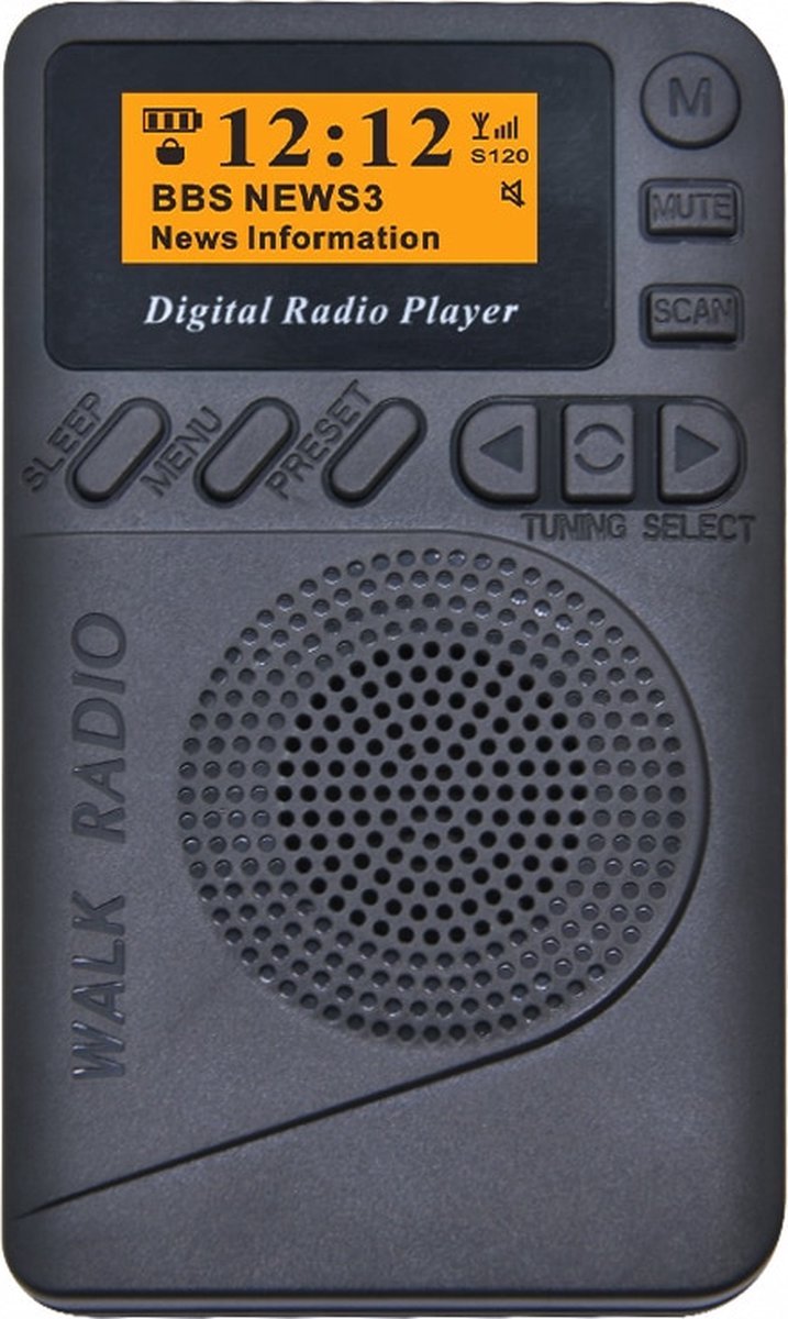 Bluetoolz® | DAB+ BT-P9 CE zwart | Portable radio met DAB+, FM en MP3 music | voorzien van CE keurmerk