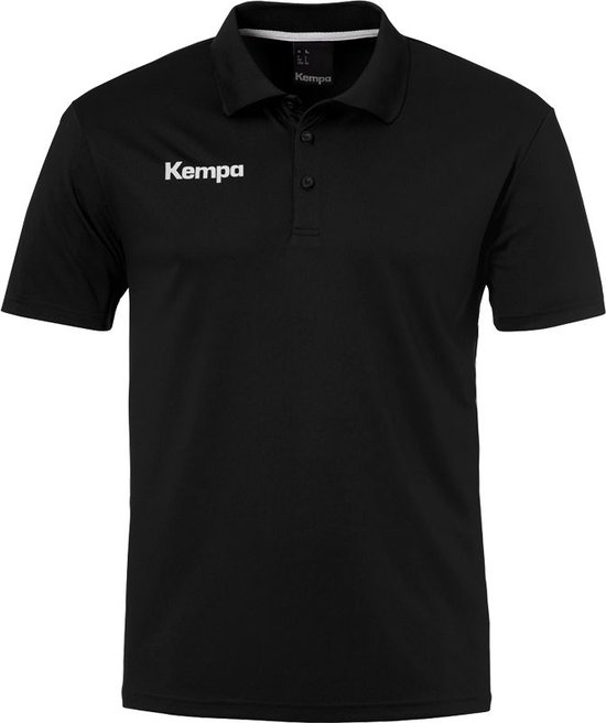Kempa Poly Poloshirt Zwart Maat 164