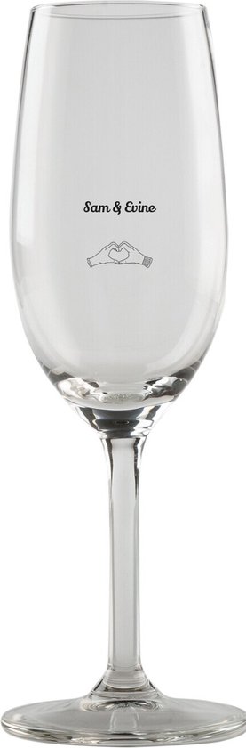 Huwelijkskaart - Mr & Mrs in een champagneglas