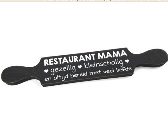 Deegroller 7x40cm restaurant mama black wash