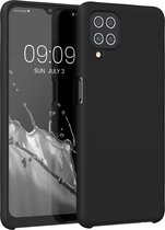 kwmobile telefoonhoesje geschikt voor Samsung Galaxy A12 - Hoesje met siliconen coating - Smartphone case in zwart