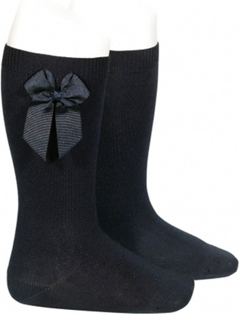 Cóndor Kniekous Met Grosgrain Strik | 2482/2| Zwart | 3-6 mnd | maat 00