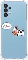 Silicone Back Case Geschikt voor Samsung Galaxy A13 (4G) Telefoonhoesje met doorzichtige rand Cow