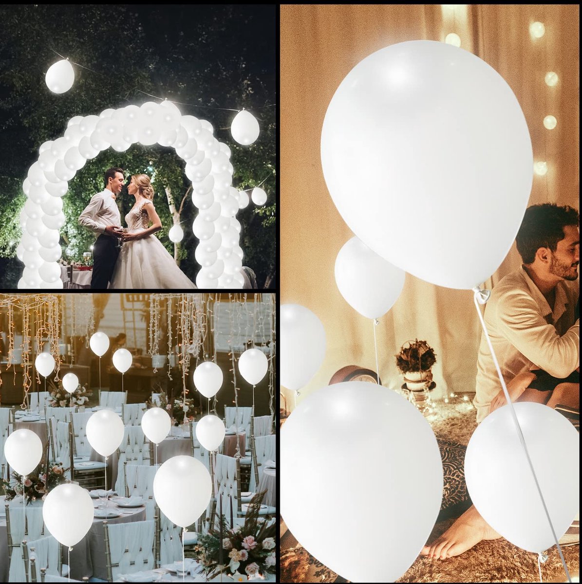 20 pièces | Ballons LED Witte | Ballons Witte lumineux | Décorations  lumineuses de... | bol.com