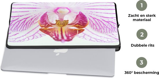 Housse pour ordinateur portable 17 pouces - Détail orchidée - Housse pour ordinateur portable