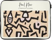 Laptophoes 15.6 inch - Comedians handbill - Paul Klee - Oude meesters - Laptop sleeve - Binnenmaat 39,5x29,5 cm - Zwarte achterkant