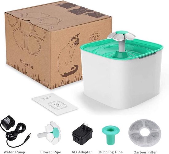 Yousupply Drinkfontein - Katten en Honden - Dieren Drinkbakken - drinkfontein kat- waterfontein kat