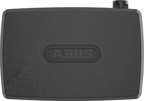 Zwarte ABUS Alarmbox 2.0 BK met reliëf logo.