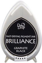 Tsukineko Brilliance Stempelkussen - Dew Drop - Graphite Zwart