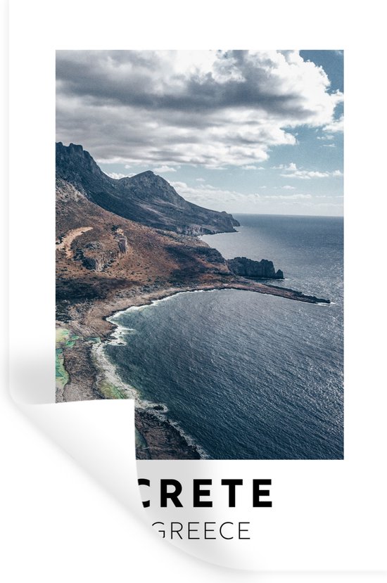 Stickers muraux - Sticker Feuille - Crète - Grèce - Mer - 20x30 cm - Feuille Adhésive - Stickers muraux Chambre Enfant - Papier Peint Auto-Adhésif