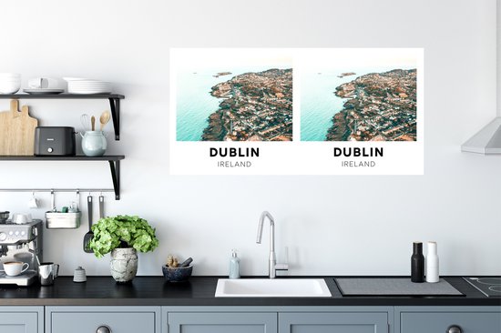 Stickers muraux - Dublin - Irlande - Water - 120x60 cm - Feuille adhésive