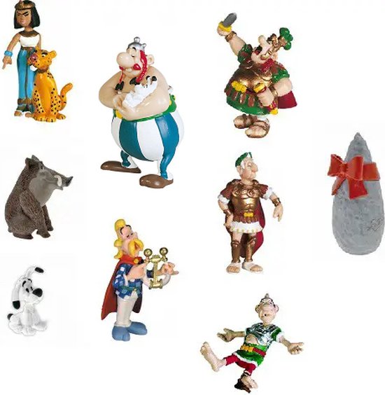 Stoere Speelfiguurtjes set Asterix en Obelix 6-10 cm