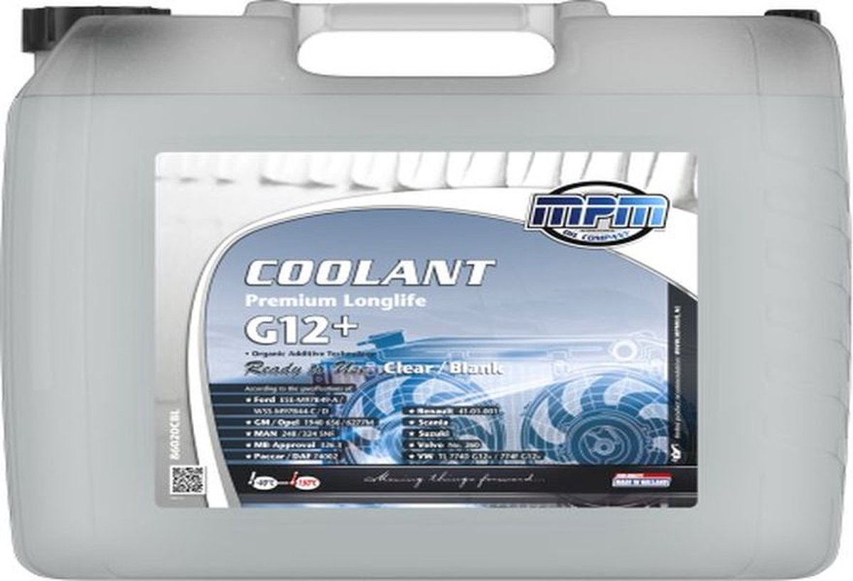 MPM koelvloeistof G12+ -40°C kleur blank - 20 Liter
