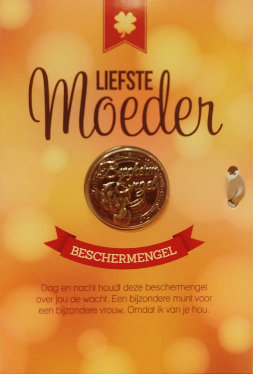 Geluksmunt wenskaart - Liefste moeder