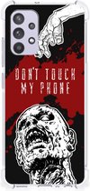 Telefoon Hoesje Geschikt voor Samsung Galaxy A32 4G | A32 5G Enterprise Editie Backcover Soft Siliconen Hoesje met transparante rand Zombie Blood