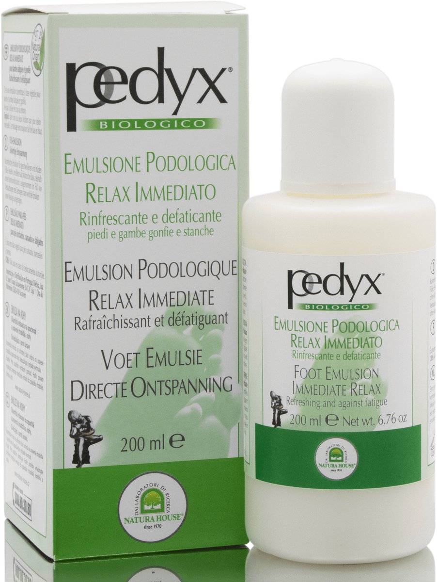 Pedyx Biologische Voetemulsie - voor pijnlijke, gezwollen en vermoeide voeten en onderbenen. - 200 ml.