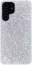 ADEL Premium Siliconen Back Cover Softcase Hoesje Geschikt voor Samsung Galaxy S22 Plus - Bling Bling Glitter Zilver
