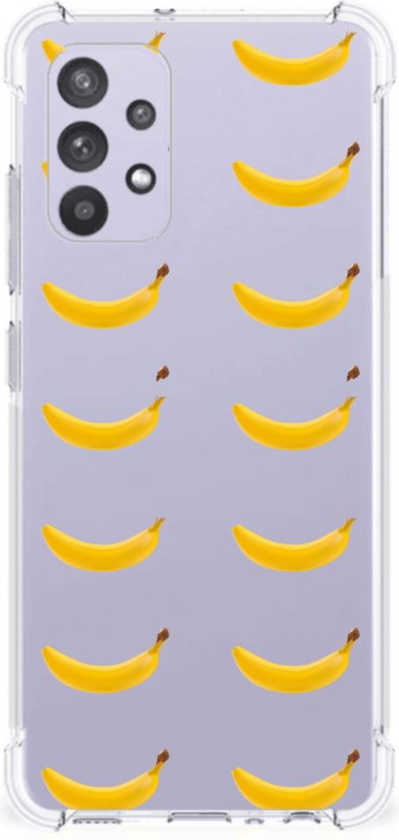 Hippe Hoesjes Samsung Galaxy A32 4G | A32 5G Enterprise Editie Smartphone hoesje met doorzichtige rand Banana