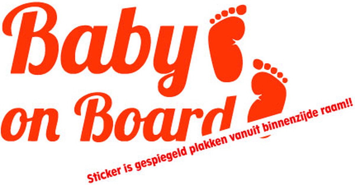 Autotoebehoren - Stickerloods -Baby on Board sticker -car decal- autoraamsticker-
