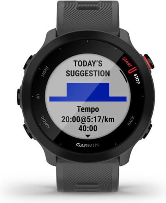 Garmin Forerunner 55 - Sporthorloge met GPS Tracker - Geschikt voor Hardlopen - 42mm - Monterra Grey