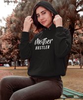 Moederdag Hoodie MOTHER HUSTLER - Kleur Zwart | Maat 2XL | Moederdag Cadeautje Voor Mama's