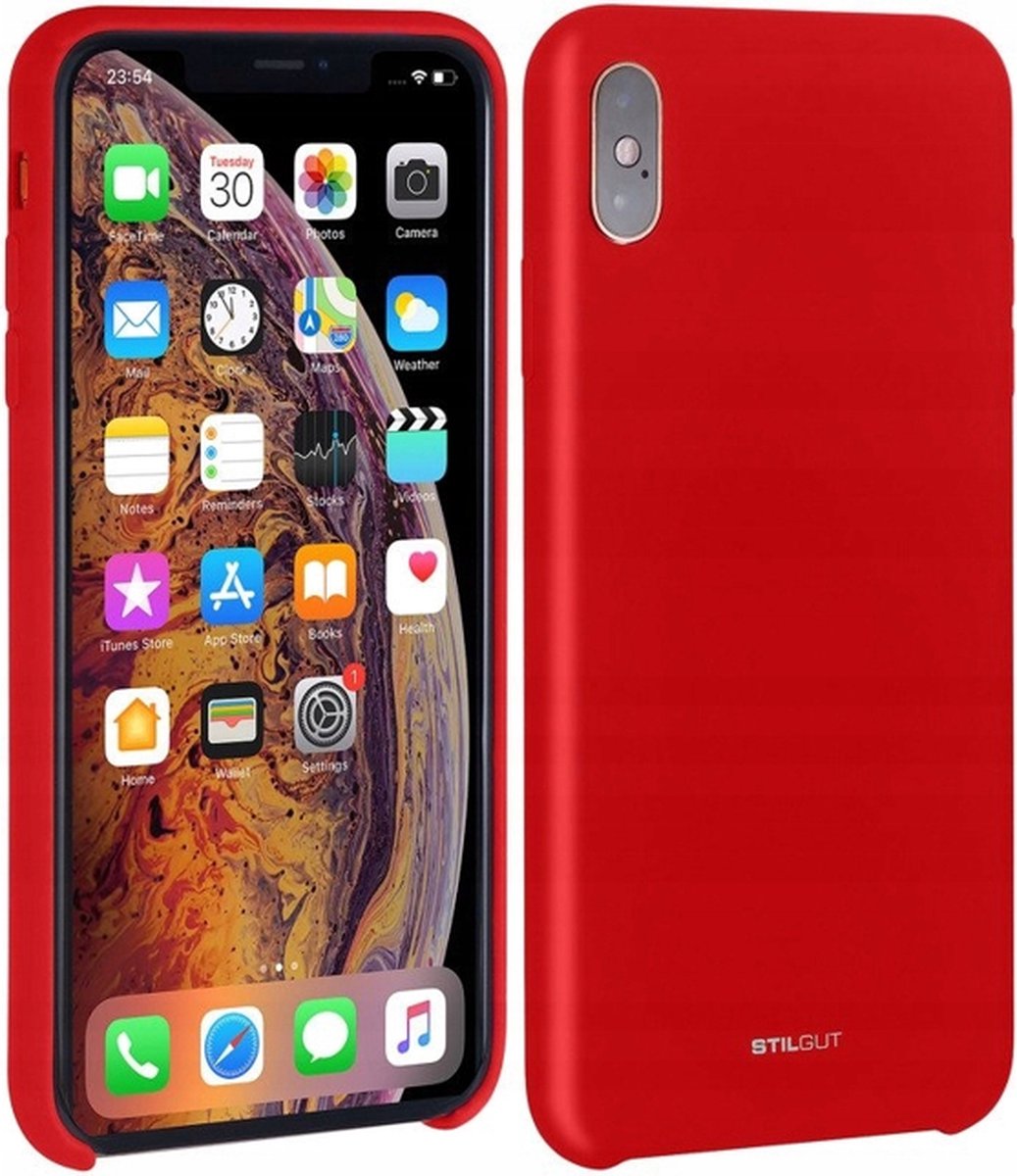 StilGut Liquid Silicon Case - Telefoonhoesje - iPhone XR - Rood