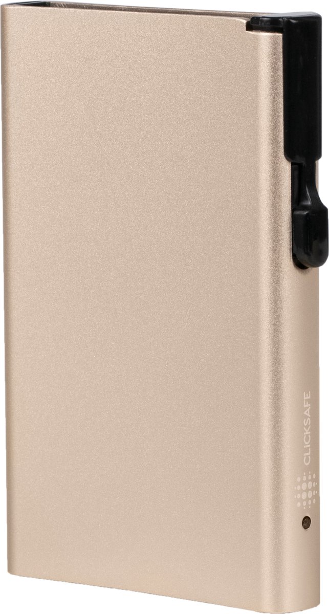 Clicksafe pasjeshouder - RFID - 8 pasjes - aluminium - champagne - JU-953000
