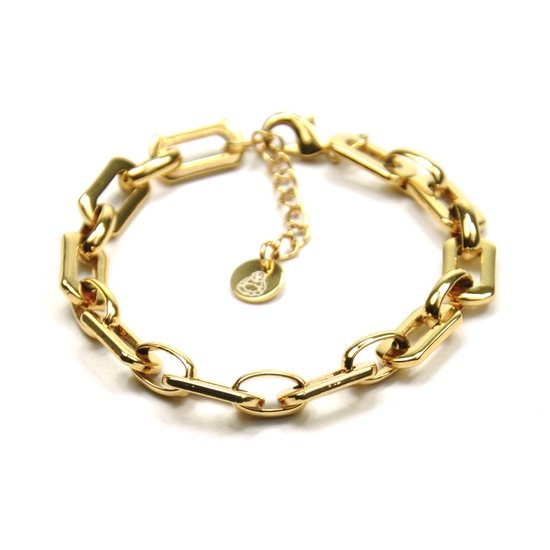 Armband Caleta Goud | 18 karaat gouden plating | Messing | Schakelarmband - 16 cm | Buddha Ibiza