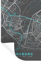 Muurstickers - Sticker Folie - Rijnsburg - Kaart - Plattegrond - Stadskaart - 80x120 cm - Plakfolie - Muurstickers Kinderkamer - Zelfklevend Behang - Zelfklevend behangpapier - Stickerfolie