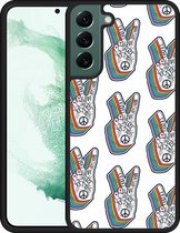 Galaxy S22+ Hardcase hoesje Love & Peace - Designed by Cazy