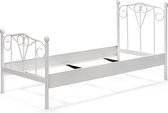 Bed Box Wonen - Kinderbed - Maya - 90x210 - Wit - Metaal - eenpersoons